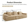 thumbnail image 4 of Newest Modular 3 Seat Boneless Sofa, Cloud Sectional Couch,Deep Seat, Modern Modular 3-Seat Sofa Couch,Throw Pillows Corduroy Fabric Camel, 4 of 11