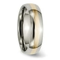 thumbnail image 4 of Chisel Titanium Polished with 14k Gold Inlay 6mm Band, 4 of 7