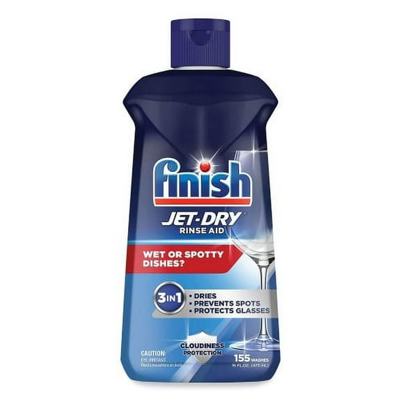 Finish Jet-Dry Rinse Aid, 16Oz, Dishwasher Rinse Agent & Drying Agent (Packaging May Vary)