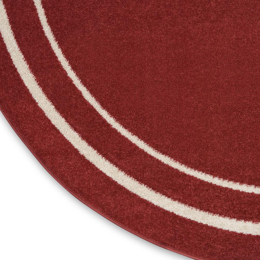 Nourison Essentials Indoor/Outdoor Brick/Ivory 4' x round Area Rug, (4 Round)