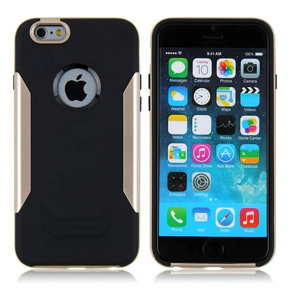 Shockproof Dual Layer Hybrid Case Reinforced TPU Cover with PC Frame Compatible With iPhone 6S Plus 6 Plus B2V