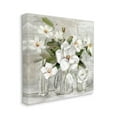 thumbnail image 3 of Blooming White Florals Distressed Country Still Life 24 in x 24 in Painting Canvas Art Print, Design by Sally Swatland, 3 of 5