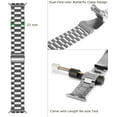 thumbnail image 5 of moogdieo Band Compatible with Apple Watch Band 49mm 46mm 45mm 44mm Premium Stainless Steel Metal Replacement Strap Compatible with Apple Watch Ultra 3 2 1 Series 11 10 9 8 7 6 5 4 3 2 1 SE, Silver, 5 of 14