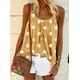 thumbnail image 5 of Verano damas estampado de margaritas tirantes top chaleco suelto de gran tamaño 8 colores 8 yardas Irfora Gris L, 5 of 5