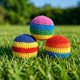 thumbnail image 5 of Juego de pufs de punto coloridos con tela suave, versátiles para salas de estar y áreas de juego, asientos portátiles para niños y adultos, incluye 3 piezas., 5 of 7