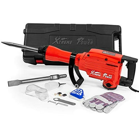 Kinswood 2200Watt Heavy Duty 14A Electric Demolition Jack hammer Concrete  Breaker Drills Kit W/Case, Gloves : : Tools & Home Improvement