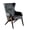 Gray, variant on Arlo 33 Inch Accent Chair Contoured Wingback Beige Vegan Leather - Saltoro Sherpi