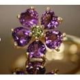 thumbnail image 2 of Natural Amethyst Engagement Ring Flower Shape Alternative Ring Unique 925 Silver Wedding Ring Art Deco Promise Ring February Birthstone Ring, 2 of 2