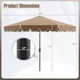 thumbnail image 6 of Spaco 10 Feet Patio Umbrella Outdoor Market Umbrella with Crank Tilt Adjustment, Outdoor Shade, Brown, 6 of 13