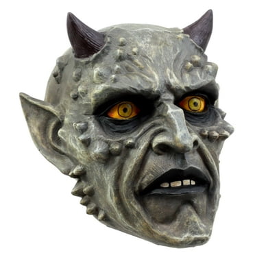 Horned Demon Skull Figurine 6.75"L Hell Spawn Skeleton Inferno Sculpture