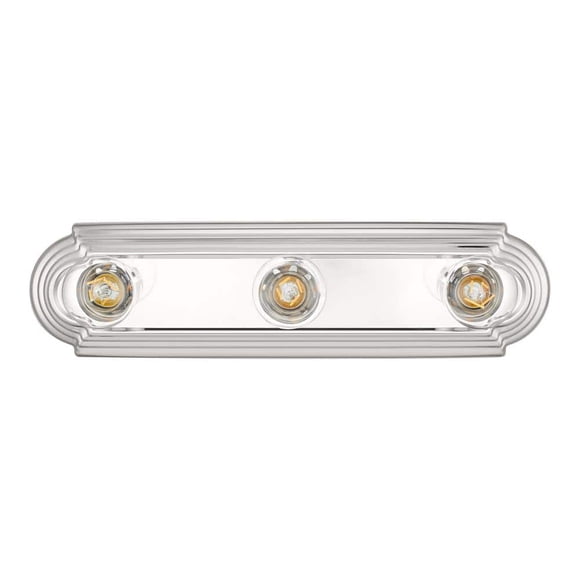 18 Po Lampe de Meuble-Lavabo à 3 Lumières Finition Chrome