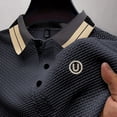thumbnail image 6 of Breeze Polo Shirts for Men Stretchy Quick Dry Casual Short Sleeve Wearbreeze Collared Textured Polo Shirt, 2XL, 6 of 7