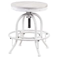 thumbnail image 1 of SEI Furniture Industrial Adjustable Swivel Bar Stool in White, 1 of 11