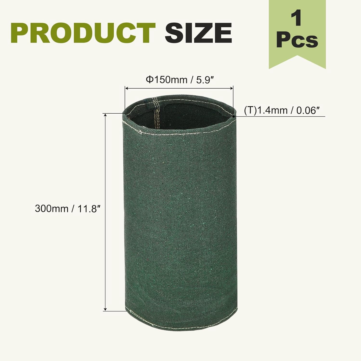 MKEUDQ-Duct Connector (6") - Flexible Canvas Female Fit Air Duct Vibration Noise Reducing Ducting Coupler Pipe Fitting Coupling for HVAC Ventilation Exhaust Fan Vent Systems, Green