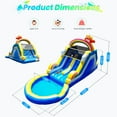 thumbnail image 3 of Relunch 24FT PVC Inflatable Double Water Slide with Pool & Climbing Wall, Backyard Water Park w/ Blower for Kids Party 24x11x12ft, 3 of 12