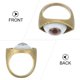 thumbnail image 3 of Anillo de aleación Anillo de dedo con diseño de ojo exagerado Anillo vintage Estilo punk Joyería de dedo Marrón, 3 of 6