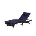 thumbnail image 6 of Modern 76" Outdoor PE Rattan Reclining Chair Set, Lounge Chair Recliner up to 150°, for Beach, Poolside, Garden, Set of 2, Brown Frame, 6 Available Color Cushion, 6 of 6