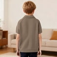 thumbnail image 7 of ITSAME T-Shirts for Boys, Short Sleeve Breathable Comfort Lapel Summer Casual Loose Tops Brown Size 9, 7 of 7