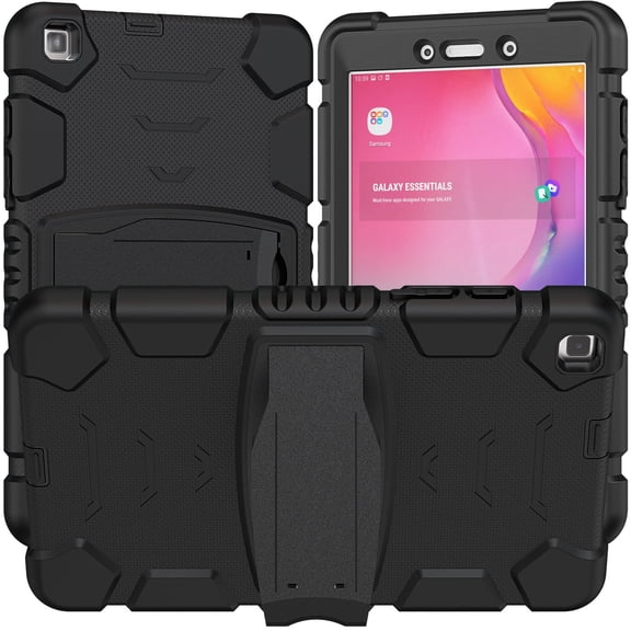 XYX Case for Samsung Galaxy Tab A 8.0 inch (SM-T290/SM-T295), Dual Layer Slim Heavy Shockproof Rugged Protective Cover Case with Kickstand (Black)