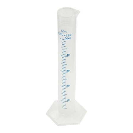 Unique Bargains 6.69' Height 0.11lb Transparent Plastic Graduated Cylinder 0.5 milliliter
