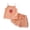 Orange, variant on KAUOD Toddler Girls Summer Ribbed Outfits 2 Piece Spaghetti Strap Tank Tops and Dolphin Shorts Set Cute Printed Clothes