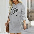 thumbnail image 1 of Vestido Sudadera Con Capucha,Vestido Con Capucha De Manga Larga Vestido Sudadera Con Cordón Vestido Con Capucha Rendimiento Finamente Afinado, 1 of 6