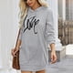 thumbnail image 5 of Vestido Con Capucha, Vestido De Sudadera Con Cordón Casual Suave Estampado Para Fiesta De Vacaciones ANGGREK No, 5 of 6