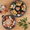 thumbnail image 3 of Homelife 10Pcs Round Sandwich Platter Trays with Lids Clear Pattern Printed Food-grade Durable Elegant Catering Trays Sushi Box, 3 of 13