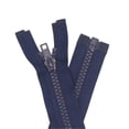 thumbnail image 1 of YaHoGa 2 cremalleras separadoras #5 de 13.0 in para coser abrigos, chaquetas, cremalleras de plástico moldeado a granel (13.0 in, azul marino), 1 of 1