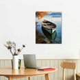thumbnail image 3 of COMIO Framed wall Art Boat floating in the middle of the lake, natural mountain scenery, Canvas Forest Wall Art, Boat Painting Art, Boat wall art, Boat wall art, natural mountain scenery wall art, 3 of 5