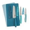 Thyme & Table Knife & Cutting Mat 5-Piece Set, Blue