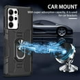thumbnail image 4 of for Samsung Galaxy S23 Ultra Case with Metal Ring Kickstand for Women & Men, Heavy-Duty Protection Shockproof Bumper Cover Case for Samsung Galaxy S23 Ultra TY Black, 4 of 9