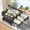 A, variant on 2 Tier Dish Drying Rack, Expandable Dish Rack for Kitchen Counter with 360° Swivel Auto Drain Spout, Large Capacity Dish Drainer with Detachable Utensil Holder, Carbon Steel Kitchen Organizer