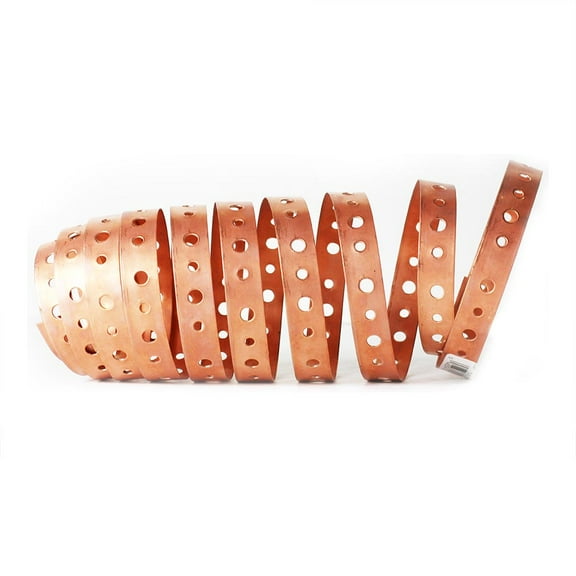 Thrifco Plumbing 5436254 10' Copper Coated Hanger Strap 3/4 Inch X 10 Feet