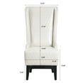 thumbnail image 3 of 23.03" Wide High Back Throne Royal Chair, Wing Back Chair with Arms Upholstered Tall Back, Accent Chair Side Chair for Living Room Bedroom Waiting Room, 3 of 7