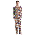thumbnail image 1 of FCCEXIO-Conjunto de pijamas con estampado Digital de Navidad para pareja, ropa de dormir de manga larga con cuello redondo y pantalones para el hogar, 2 piezas, 1 of 4