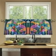 thumbnail image 4 of Yayeee Kitchen Curtains Set of 2 Light Filtering 57"x24" Over Sink Window Panels, Art Plants, 4 of 7