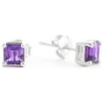 thumbnail image 4 of Galaxy Gold 14K White Gold 0.65 Carat Natural Amethyst Stud Earrings - February Birthstone - Peace & Wisdom - Fine Jewelry for Women, 4 of 4