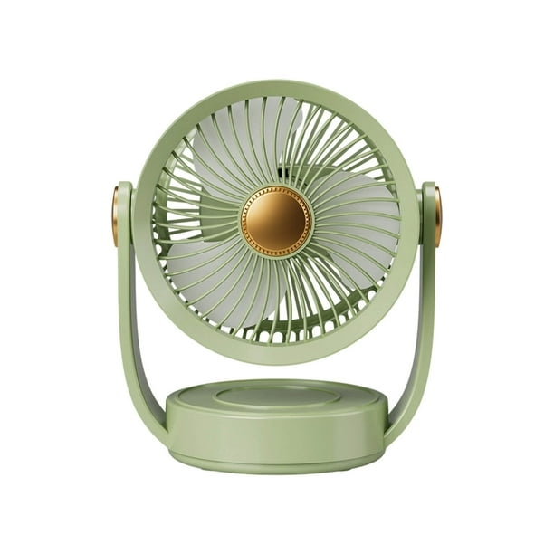 Ventilador, ventilador de techo, ventilador de escritorio, ventilador portátil de escritorio con circulación de aire, carga USB, para casa, oficina, dormitorio, montaje en pared con luz, ventilador pe