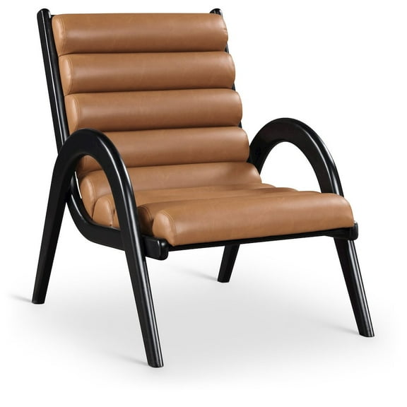 Meridian Furniture Randal Cognac Vegan Leather Accent Chair