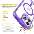 thumbnail image 3 of Allytechgroup Clear Phone Case for Apple iPhone 14, Shockproof TPU & PC iPhone 14 Cover Anti-Scratch Transparent iPhone 14 Case Compatible with MagSafe Accessories,Clearpurple, 3 of 4