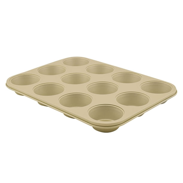 Mainstays Gold Nonstick 12 Cup Cupcake Pan