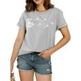 thumbnail image 2 of New Fashion Women Bohemia Dandelion Print Tee Shirt Lady Girl Short Sleeve T-shirt Boho Graphic Tee, 2 of 5