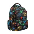 thumbnail image 4 of Yspwyqan Graffiti Truck School Backpack for Kids, 17 Inch Lightweight 600D Polyester Backpack, Multi-Pocket Fits 15.6 Laptop, Front Pocket for Elementary Middle School, 4 of 7