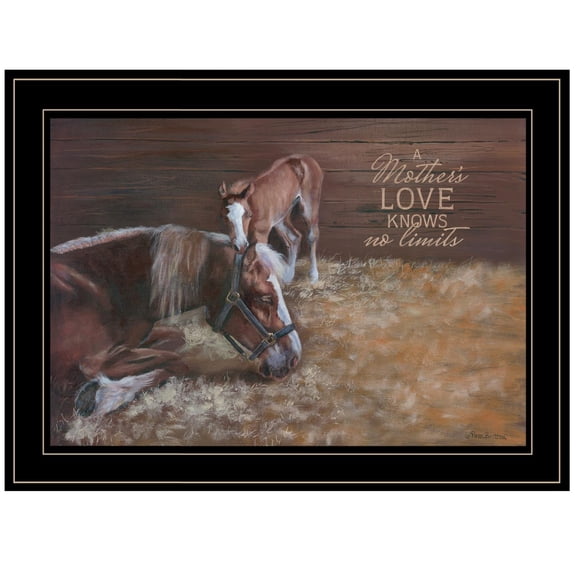 TrendyDecor4U A Mother Love Horses By Pam Britton Framed Print BR390-704G