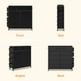 thumbnail image 4 of LainTene Fabric Dresser with 12 Drawers Dresser for Bedroom Chests of Drawers Storage Tower for Living Room, Black PU, 4 of 10