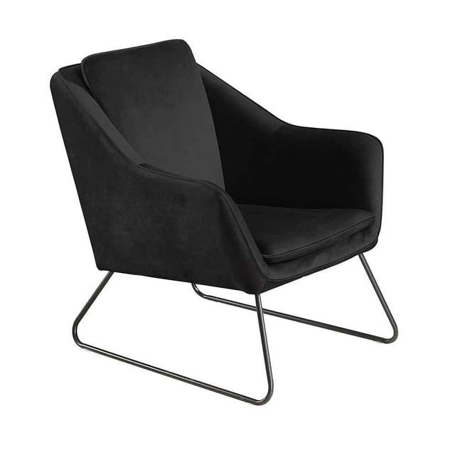 SILLON OCASIONAL NÓRVA VELVET NEGRO