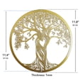 thumbnail image 2 of QMARK Metal Wall Decor , Tree Art Wall Sculpture, Metal Wall Art Hanging for Home Decor, Tree of Life 12 inch, Gold, 2 of 8