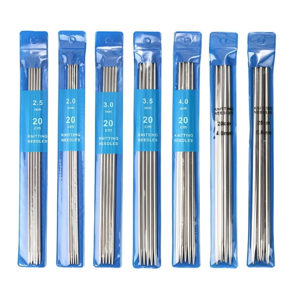 ACDANC Knitting Needle Set,7 Sizes Double Pointed Stainless Steel Crochet,35pcs