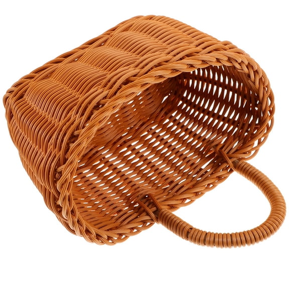 Rattan Hanging Basket Wall Organizer Wicker Front Door Woven Flower Pot